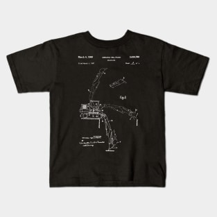 Excavator Patent / Excavator operator gift idea Kids T-Shirt